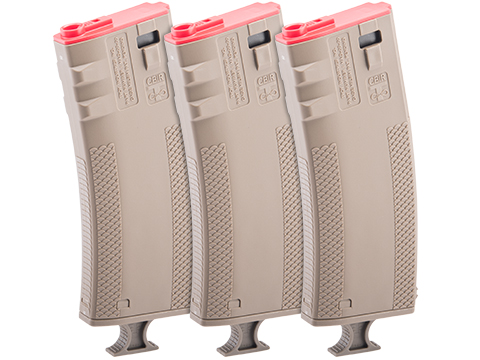 EMG Troy Industries 250rd Mid-Cap Battlemag w/ T-Grip Magazine Assist for M4/M16 Series Airsoft AEG Rifles (Color: Dark Earth / Pack of 3)