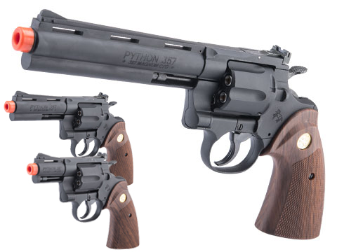 Cybergun Colt Licensed Python .357 Magnum Airsoft Revolver by King Arms (Color: Silver / 6 / CO2)