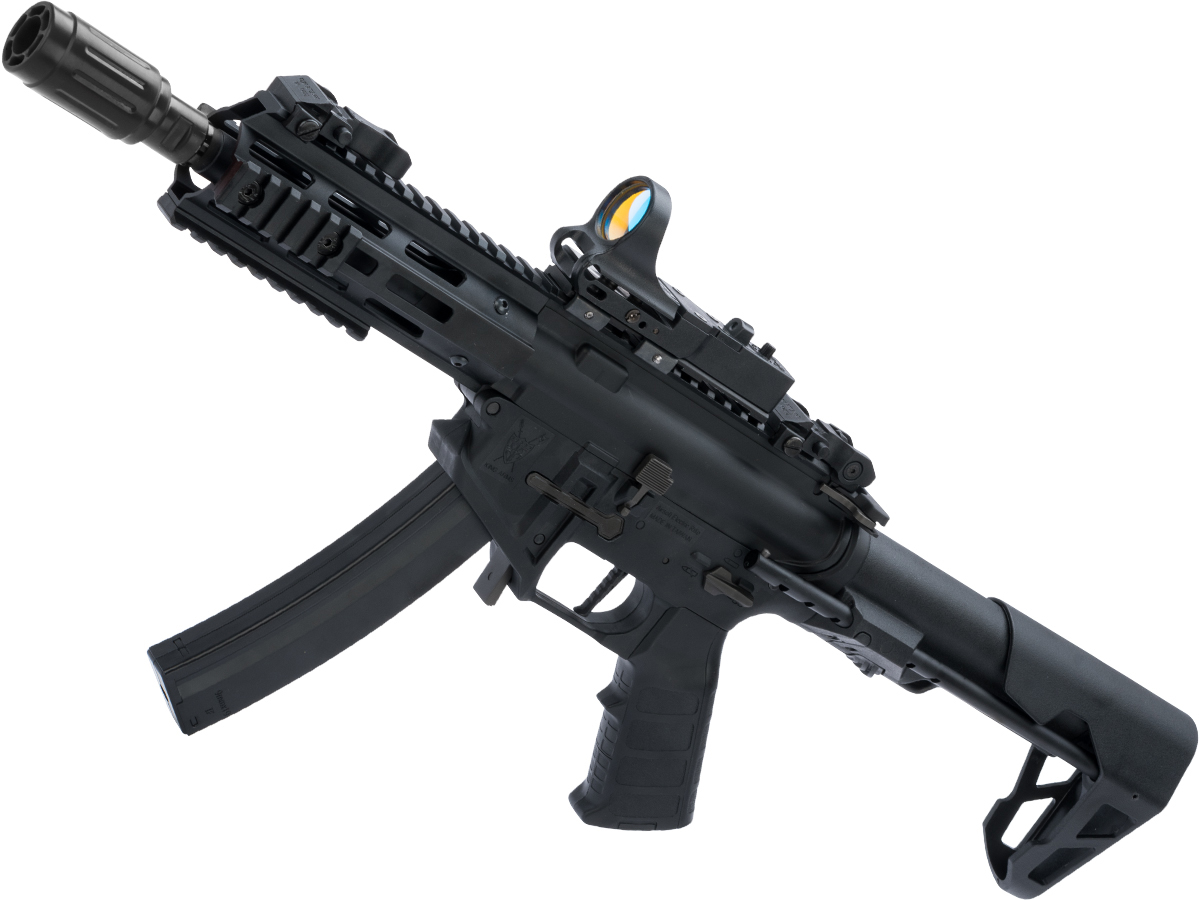King Arms PDW 9mm SBR Airsoft AEG Rifle (Color: Black / M-LOK)