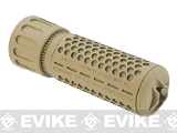 Knights Armament KAC Airsoft 556 QDC Mock Silencer w/ 3 Prong Flash Hider (Model: Tan / CQB / CW)