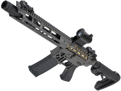 King Arms TWS M4 Ver. 2 Limited Edition Skeletonized Rifle w/ M-LOK Handguard (Color: Gun Metal Grey / Carbine)