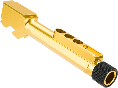 Angel Custom CNC Aluminum Outer Barrel for KWA ATP Series Airsoft GBB Pistols (Model: RMR ATP-SE Gold)