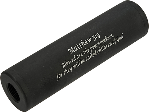 Matrix Airsoft Mock Silencer / Barrel Extension (Model: Matthew 5:9 / 110mm)