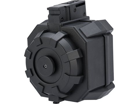 Angel Custom 2000 Round BLOK Firestorm Airsoft AEG Drum Flashmag (Color: Black / AK Adapter)