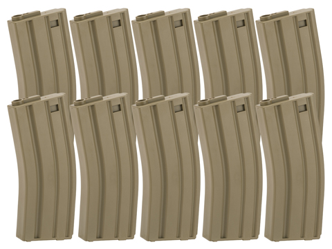 King Arms 120 Round Mid-Cap M4/M16 AEG Magazine (Color: Desert / Box of 10)