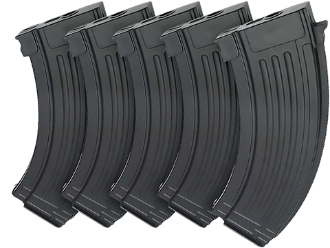 King Arms 47 Style 110rds Mid-Cap Magazine for AK Series Airsoft AEG (Package: Box of 5)
