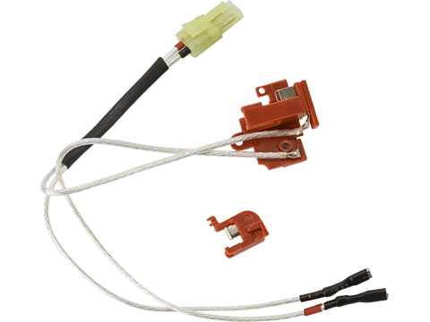 King Arms Low Resistance Silver Cord and Switch Set for Version 2 Gearbox (Wiring: Front Wiring)