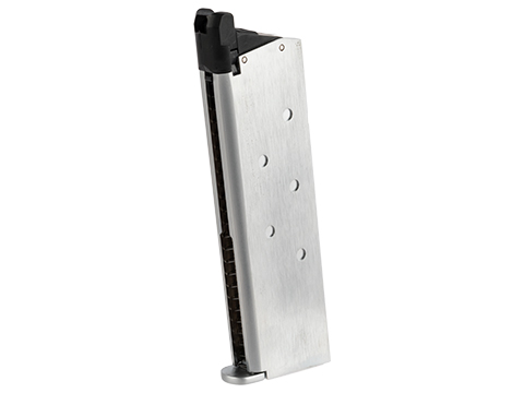 King Arms 20 Round Magazine for Predator KJW Marui 1911 Gas Blowback Airsoft Pistols (Type: Green Gas / Silver)