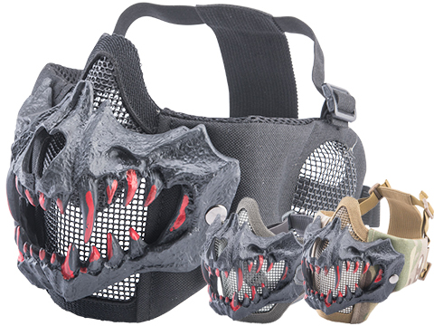 Matrix Fangs Lower Face Protection Mesh Mask (Model: Compact / Wolf Grey)