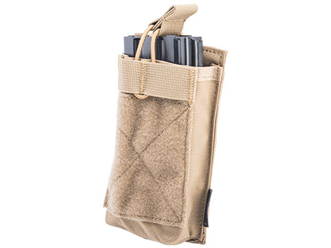 Phantom Gear Single M4/M16 Open Top Magazine Morale Pouch (Color: Coyote Brown)