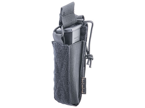 Phantom Gear Single Pistol Open Top Magazine Pouch w/ Loop Front (Color: Black)