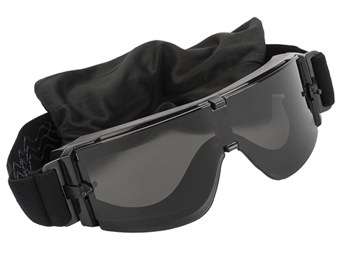 GX-1000 Anti-Fog Safety Shooting Goggle System w/ CD Kane Strap (Lens: Smoke / Black Frame)