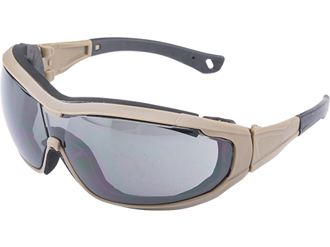 Evike.com ANSI Rated Aegis Anti-Fog Tactical Goggles (Color: Tan / Smoke Lens)