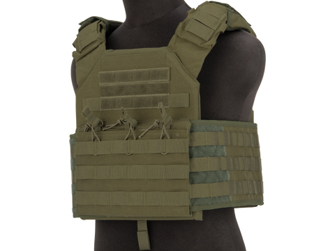 Matrix Level-2 Plate Carrier with Integrated Magazine Pouches (Color: OD Green)