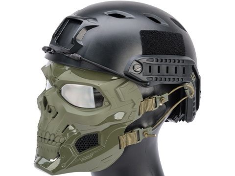 Matrix Skull Messenger Prop Costume Face Mask (Color: OD Green)