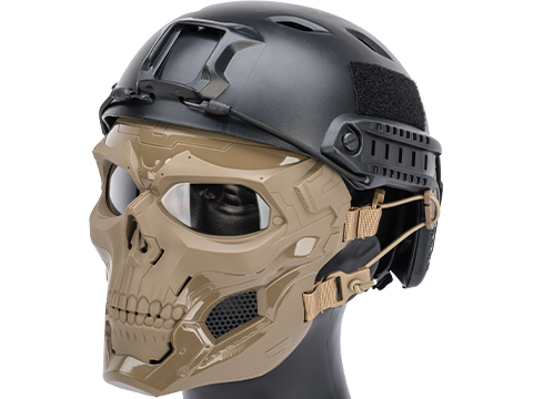 Matrix Skull Messenger Face Mask (Color: Tan)