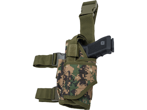 Matrix Tornado Universal Tactical Thigh / Drop Leg Holster (Color: Digital Woodland / Left)