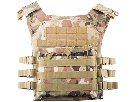 Matrix Level-1 Plate Carrier w/ Integrated Magazine Pouches & 2 Pistol Belt w/ Tornado Leg Holster (Color: Scorpion OCP)