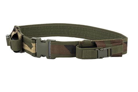 Matrix Ballistic Nylon Tactical Pistol Belt (Color: Woodland w/ Mag Pouches)