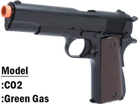 KJW Full Metal M1911-A1 Gas Blowback GBB Airsoft Pistol (Model: Green Gas)