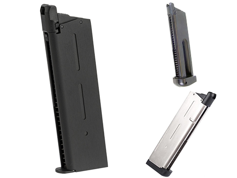 KJW 25 Round Magazine for KJW 1911 Gas Blowback Airsoft Pistols (Color: Black / Gas)