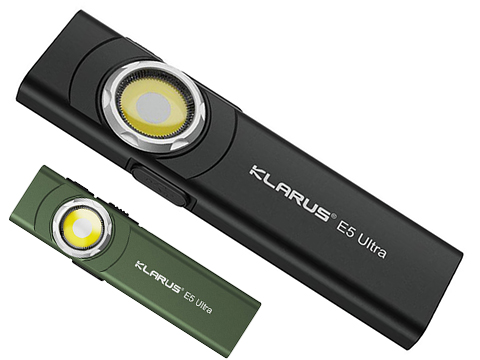 Klarus E5 Plus 600 Lumen Gumstick Triple-Light EDC Flashlight 