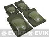 Matrix Bravo Advanced Neoprene Tactical Knee and Elbow Pad Set (Color: OD Green)