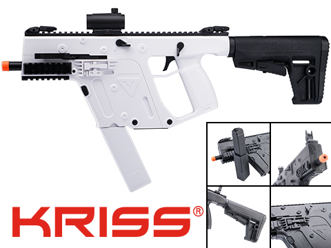 6mmProShop x KRISS USA Vector Airsoft AEG LPAEG SMG Rifle (Color: White / Gun Only)
