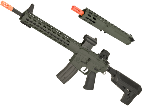 Krytac Full Metal Trident MKII SPR / PDW Upper Airsoft AEG Rifle Package (Color: Foliage Green)