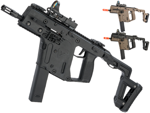 KRISS USA Licensed KRISS Vector Airsoft AEG SMG Rifle by Krytac (Model: Black / <400 FPS / Gun Only)