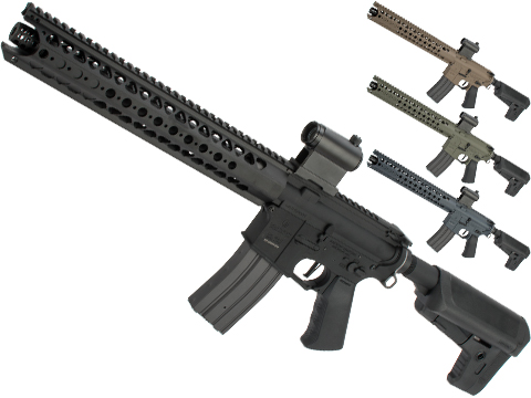 Krytac War Sport Licensed LVOA-S M4 Carbine Airsoft AEG Rifle (Model: Black / 400 FPS)