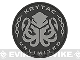 Krytac PVC Hook and Loop Morale Patch - Black