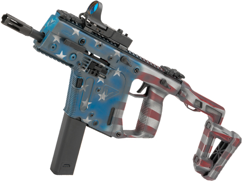 EMG Custom Cerakote Krytac Licensed KRISS Vector Airsoft AEG (Color: American Flag)