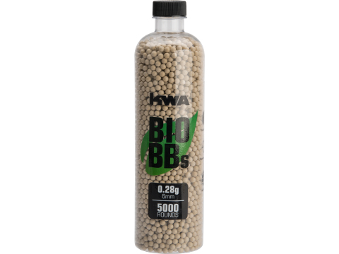 KWA Biodegradable Match Grade Airsoft BBs (Model: 0.28g 5000 RDS Tan)