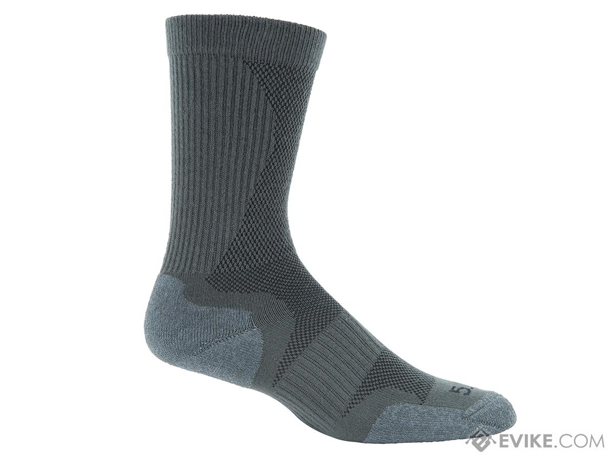 5.11 Tactical Slip Stream Crew Sock - Gun Metal (Size: Large)