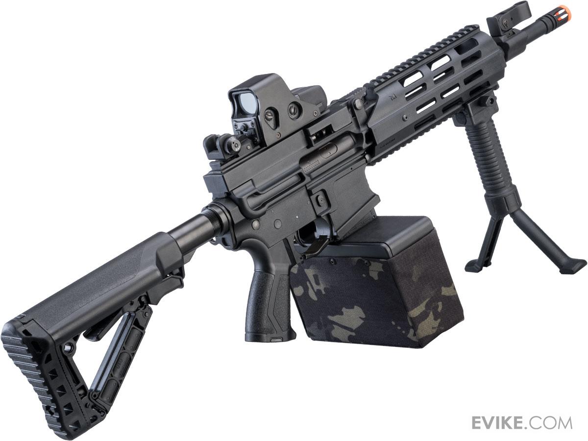 G&G CM16 LMG Airsoft AEG Light Machine Gun (Color Stealth), Airsoft