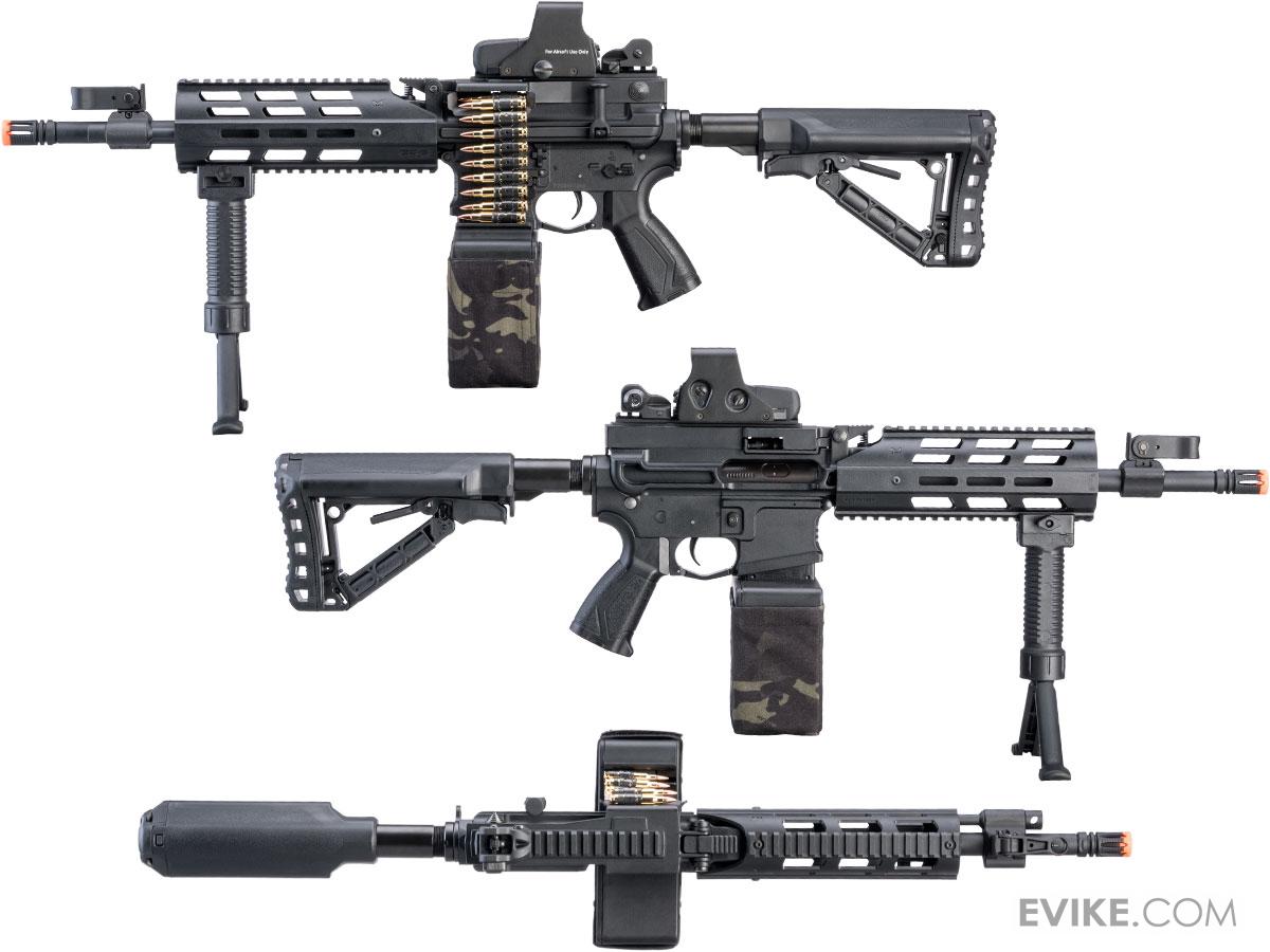 G G Cm16 Lmg Airsoft Aeg Light Machine Gun Color Stealth Airsoft Guns Airsoft Electric Rifles Evike Com Airsoft Superstore