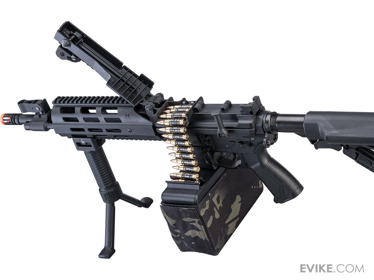G&G CM16 LMG Airsoft AEG Light Machine Gun (Color Stealth), Airsoft