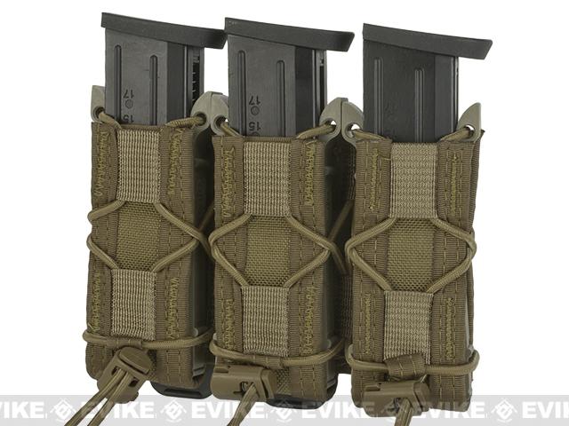 HSGI Triple Pistol TACO Modular Pistol Magazine Pouch (Color: MOLLE / Coyote Brown)