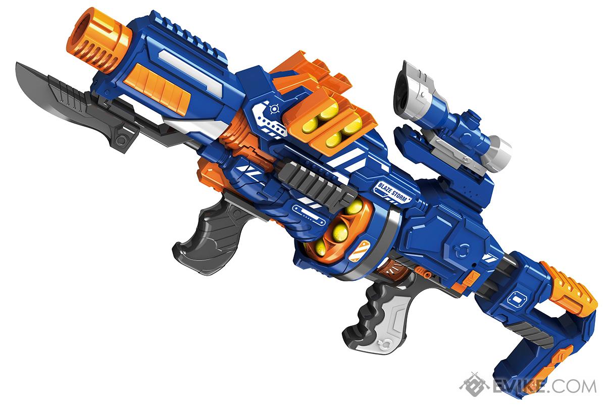 Ariko Blaze Storm Nerf shooter - Grand format - Avec 80 cartouches et son -  Piles