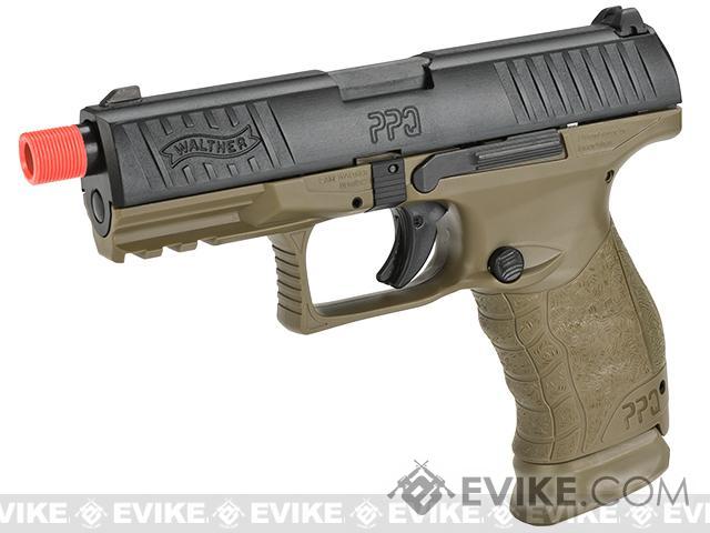 Walther PPQ GBB Tac SD Navy Airsoft GBB Pistol by Umarex Elite Force (Color: Desert Two Tone)