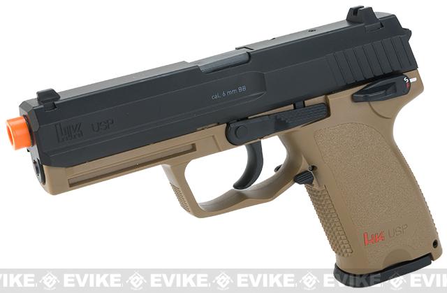 Umarex H&K Licensed USP Full Size CO2 Gas Non-Blowback Airsoft Pistol (Color: Dark Earth)