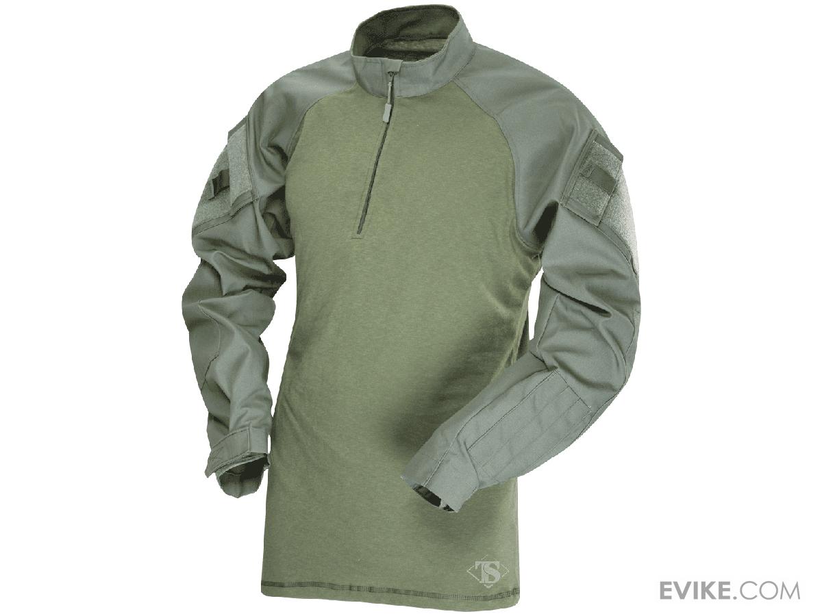 Tru-Spec Tactical Response Uniform 1/4 Zip Combat Shirt (Color: OD Green / Large)