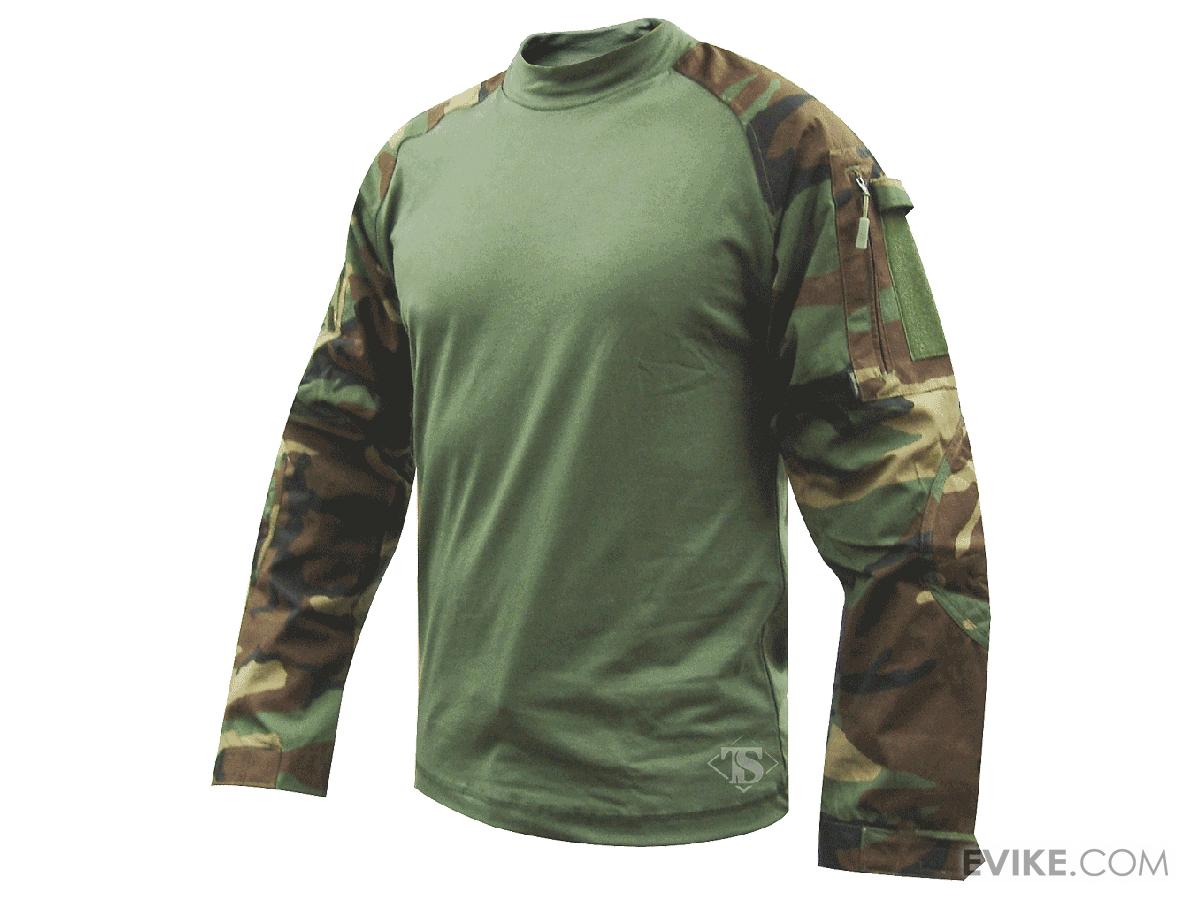 Tru-Spec Tactical Response Uniform Combat Shirt (Color: Woodland / X-Large)