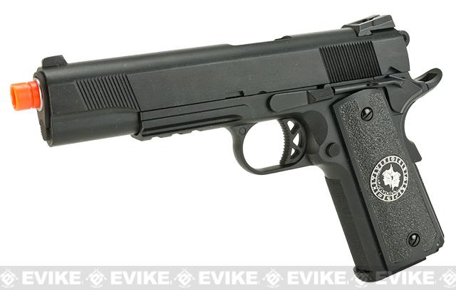 Evike.com Nostradamus Custom 1911 Gas Blowback Airsoft Pistol w/ Angel Custom Tac-Glove Grips (Model: KB Custom / Gemini)