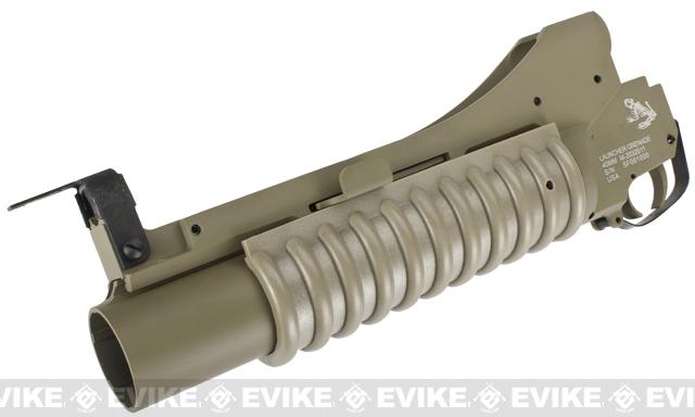 G&P Military Type M203 Grenade Launcher for M4 Series Airsoft Rifles (Color: Dark Earth / Short)