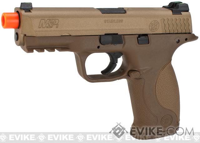 Smith & Wesson Licensed M&P 9 Full Size Airsoft GBB Pistol by VFC (Package: Tan / Add Suppressor)