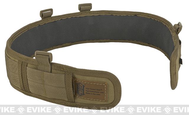 HSGI Slotted Slim-Grip Padded Duty Belt (Color: Coyote Brown / Medium)