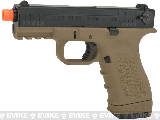 ISSC Licensed M-22 Full Metal Airsoft GBB Gas Blowback Pistol by WE (Color: Desert / CO2 Magazine)