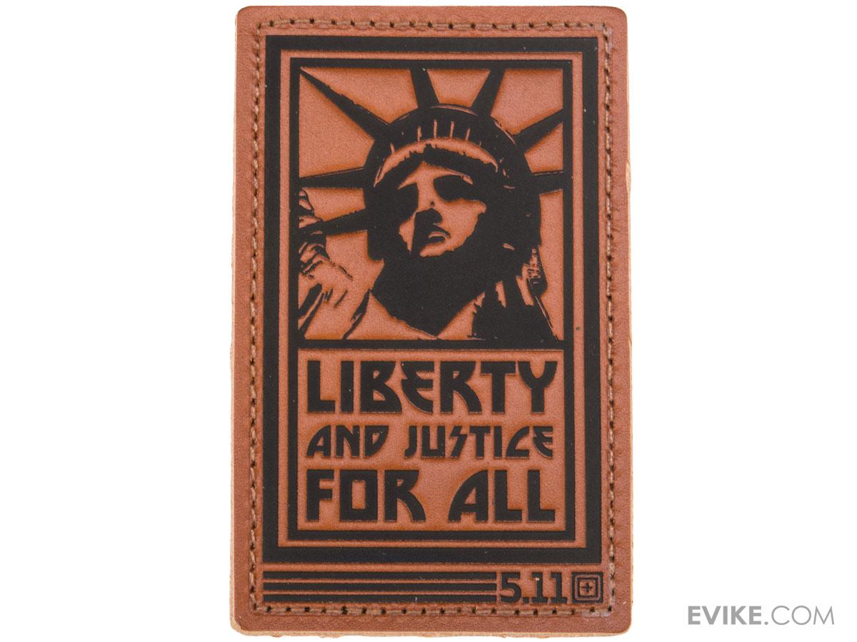 5.11 Tactical Liberty and Justice Hook & Loop Leather Morale Patch